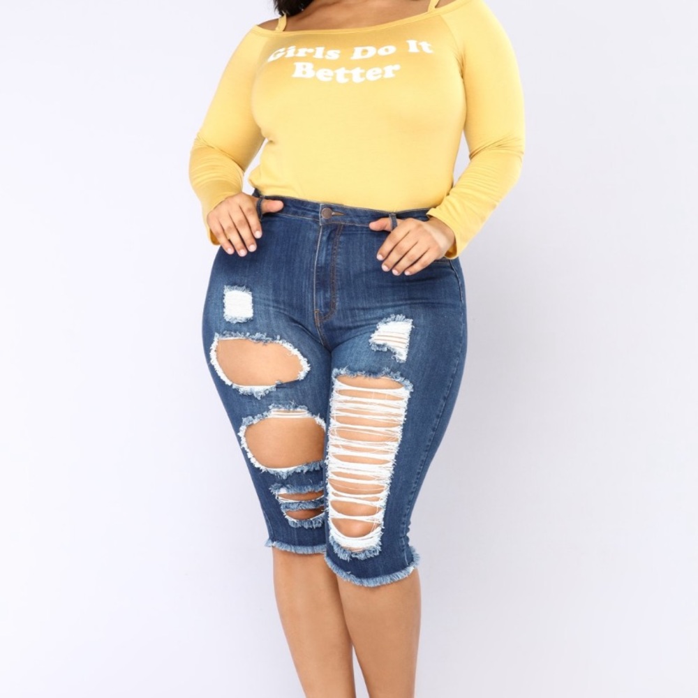Denim Bermuda Shorts (Plus)(Never Worn)
